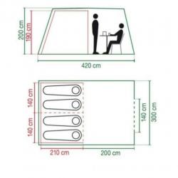 Coleman Cook 4 tunneltent (incl. luifel)
