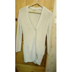 Penn en ink zomervest M ecru gebreid zgan