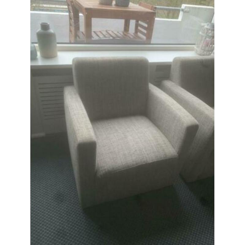Mooie Fauteuil (2) grijs/licht beige