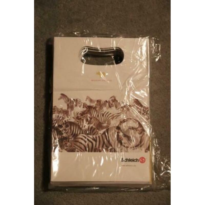 Partij papieren Schleich tasjes ,paard, zebra, ridders NIEUW