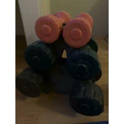 Fitness gewichten kettlebel bal