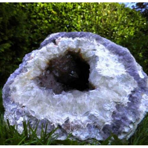 zeldzame smokey amehist rookkwarts fantoom geode A kwaliteit