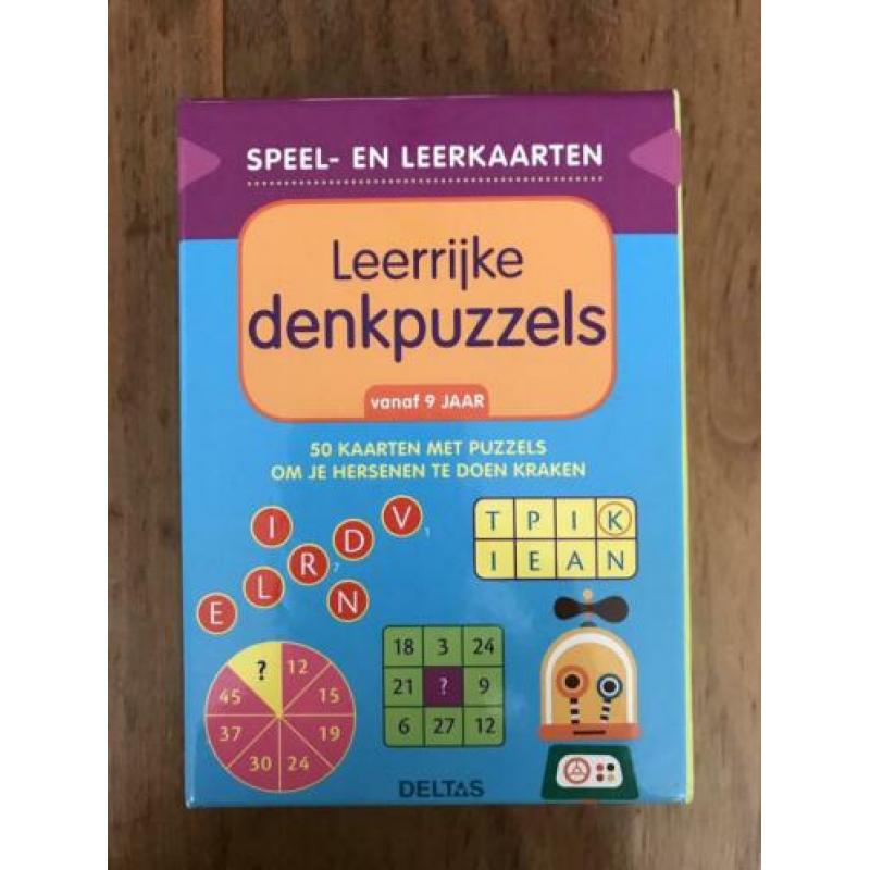 Leerrijke denkpuzzels NIEUW stevige kaarten met oplossingen