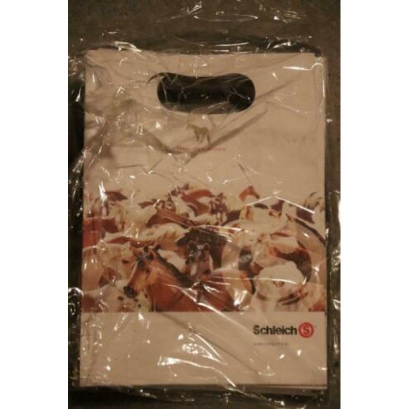Partij papieren Schleich tasjes ,paard, zebra, ridders NIEUW