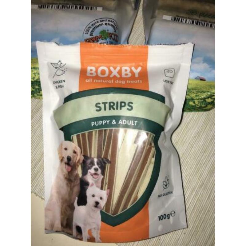 Boxby & Farmfood Snacks Stripe’s Dental Munchie botjes