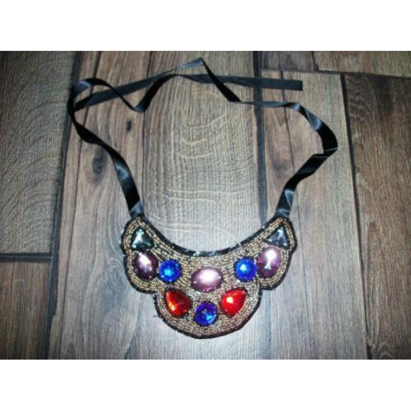 Choker glaskraaltjes statement ketting met fonkelende stenen