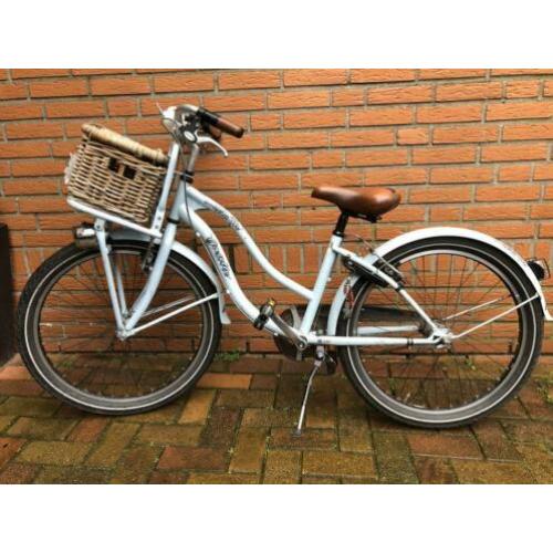 Stoere licht blauwe Gazelle freestyler fiets 24 inch 3 versn