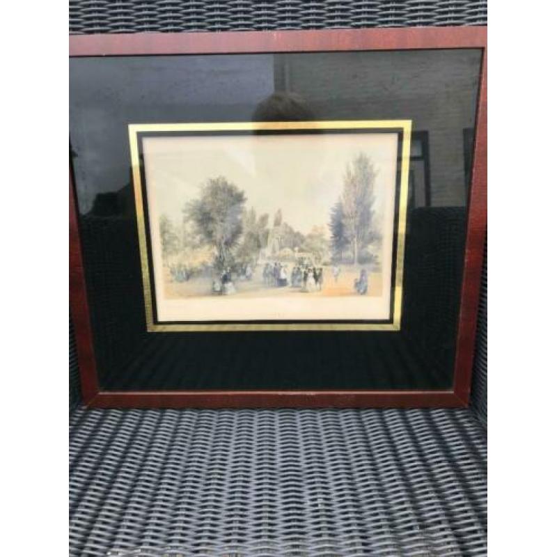 Antieke Etsen/ Gravures achter Glas van bv A.Schaepkens etc
