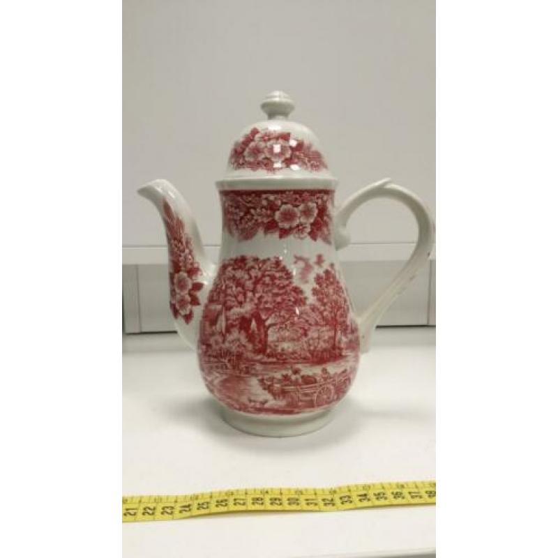 Broadhurst theepot Engels aardewerk rood