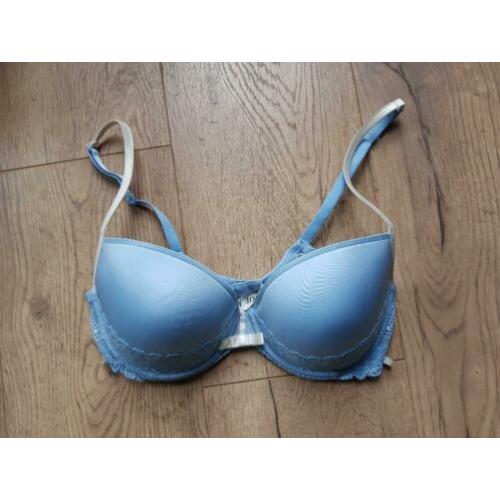 Marie Jo bh in lichtblauw mt 75 C, zgan, balconette bh met s