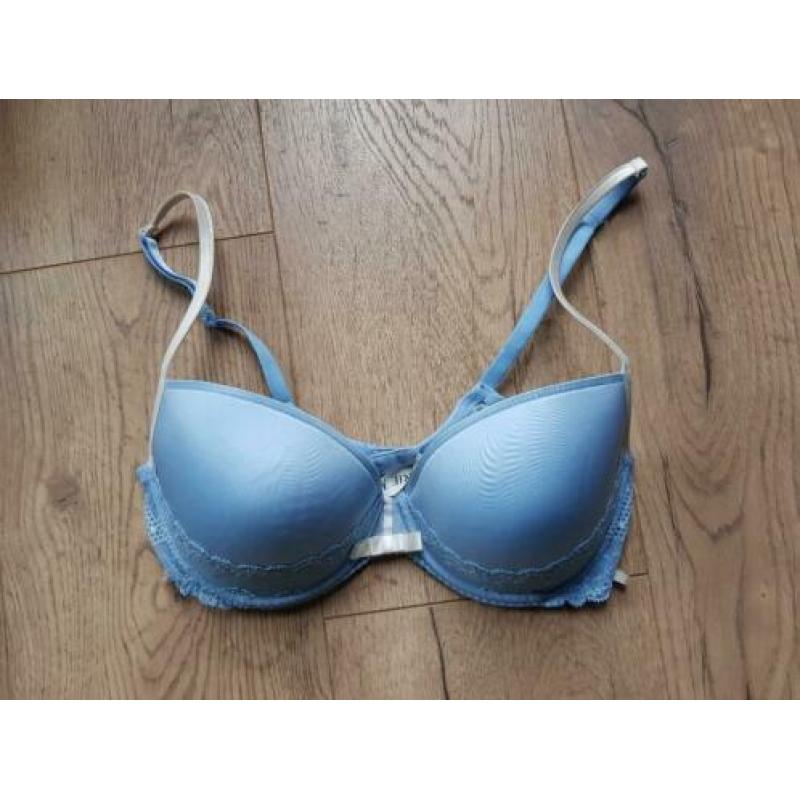 Marie Jo bh in lichtblauw mt 75 C, zgan, balconette bh met s