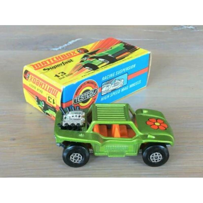 Lesney Matchbox Superfast 13 – Baja Buggy l-groen met. MIB