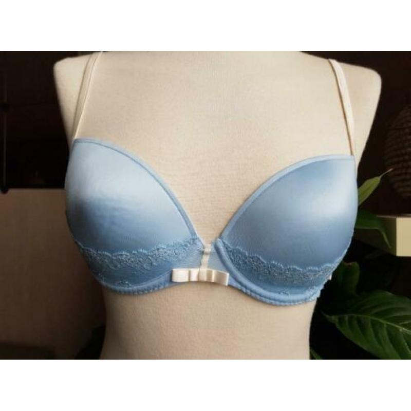 Marie Jo bh in lichtblauw mt 75 C, zgan, balconette bh met s