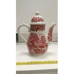 Broadhurst theepot Engels aardewerk rood