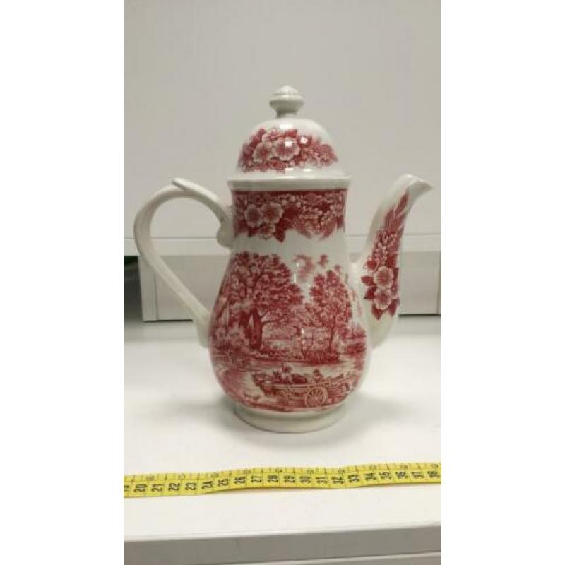 Broadhurst theepot Engels aardewerk rood