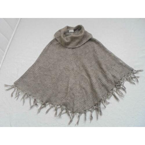Canda poncho grijs-goud S/M