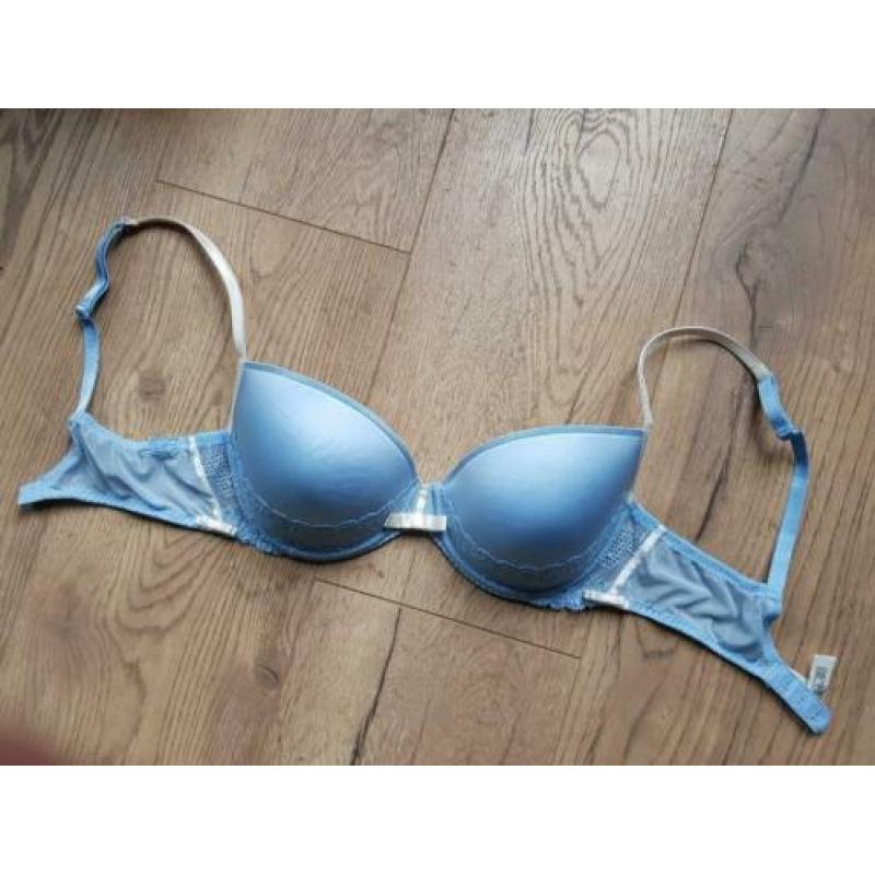 Marie Jo bh in lichtblauw mt 75 C, zgan, balconette bh met s