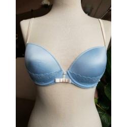 Marie Jo bh in lichtblauw mt 75 C, zgan, balconette bh met s