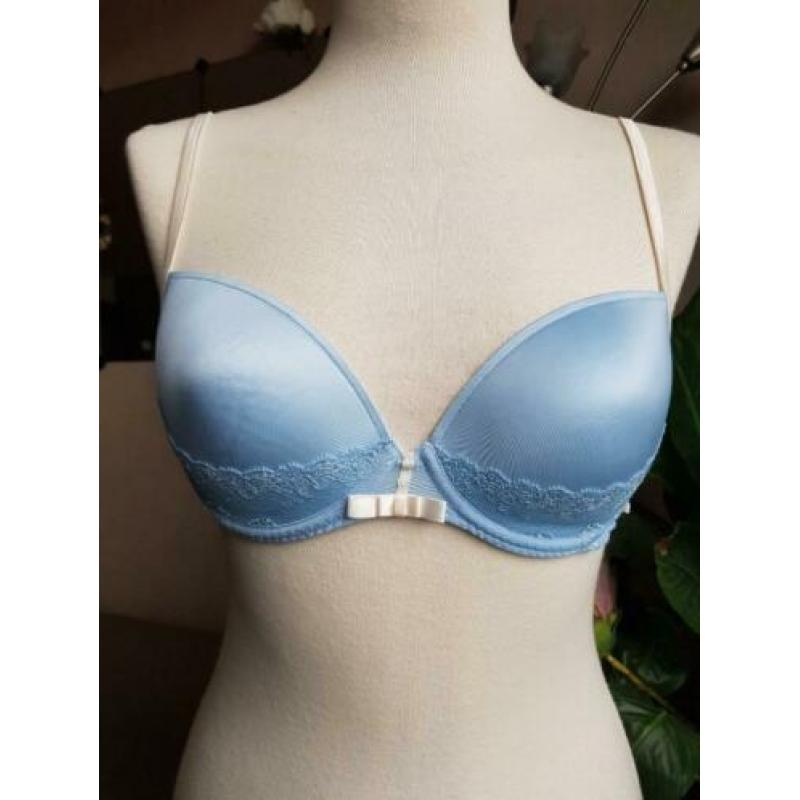 Marie Jo bh in lichtblauw mt 75 C, zgan, balconette bh met s