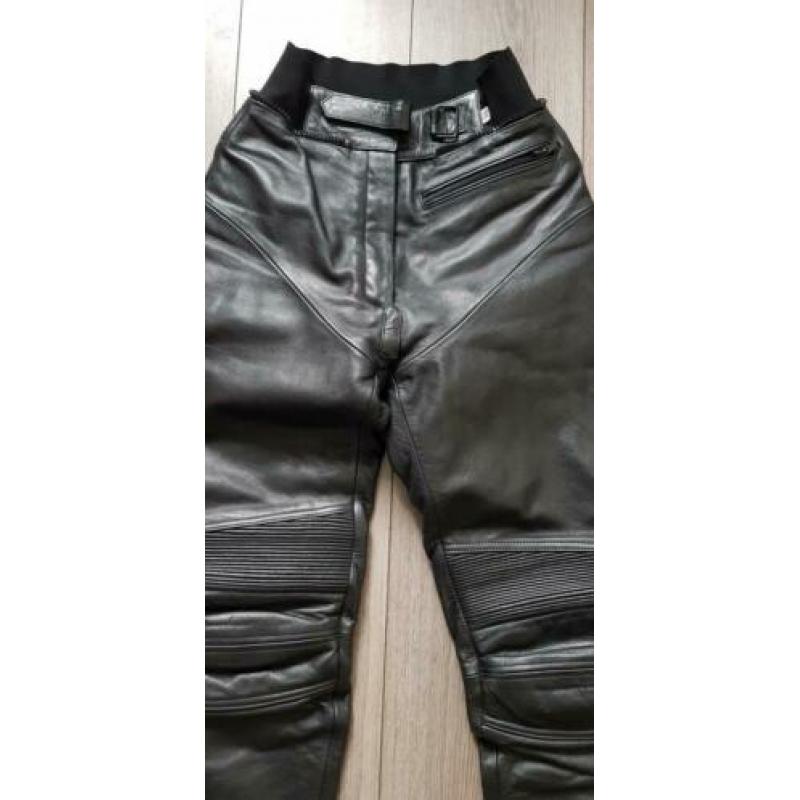 Leren motorbroek