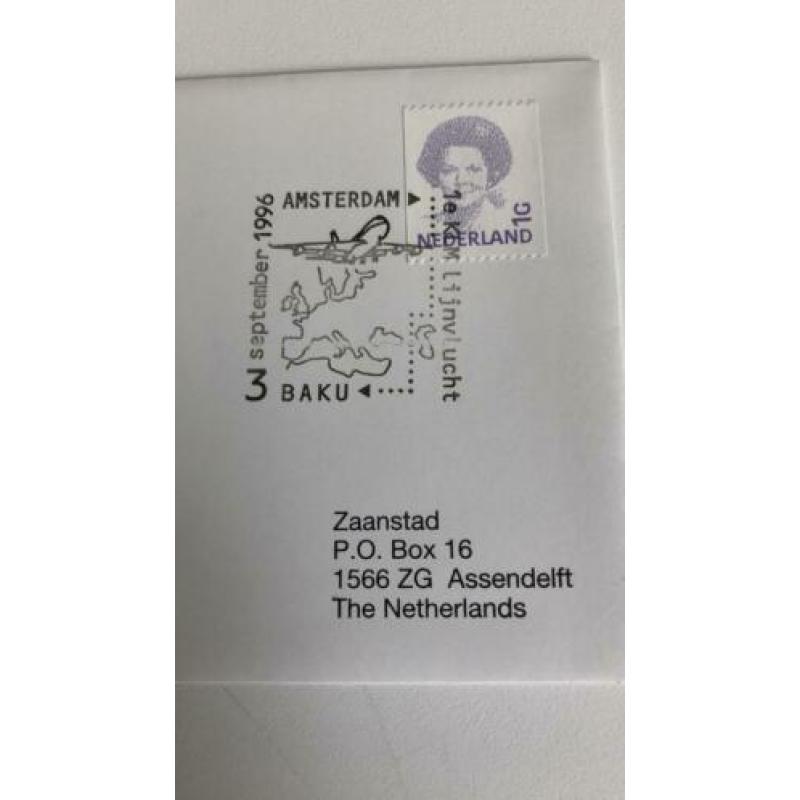 KLM Amsterdam-Baku via Teheran. KL533 1996