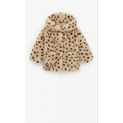 NIEUW / ZARA jasje ?? luipaardprint nepbont maat 86