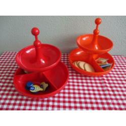 Twee Leuke Vintage Snackschalen Emsa Retro