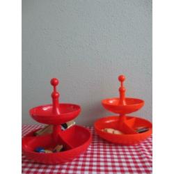 Twee Leuke Vintage Snackschalen Emsa Retro