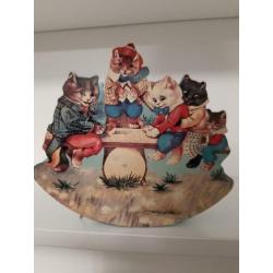 Superleuke houten speeldoos Enesco poesjes-katjes