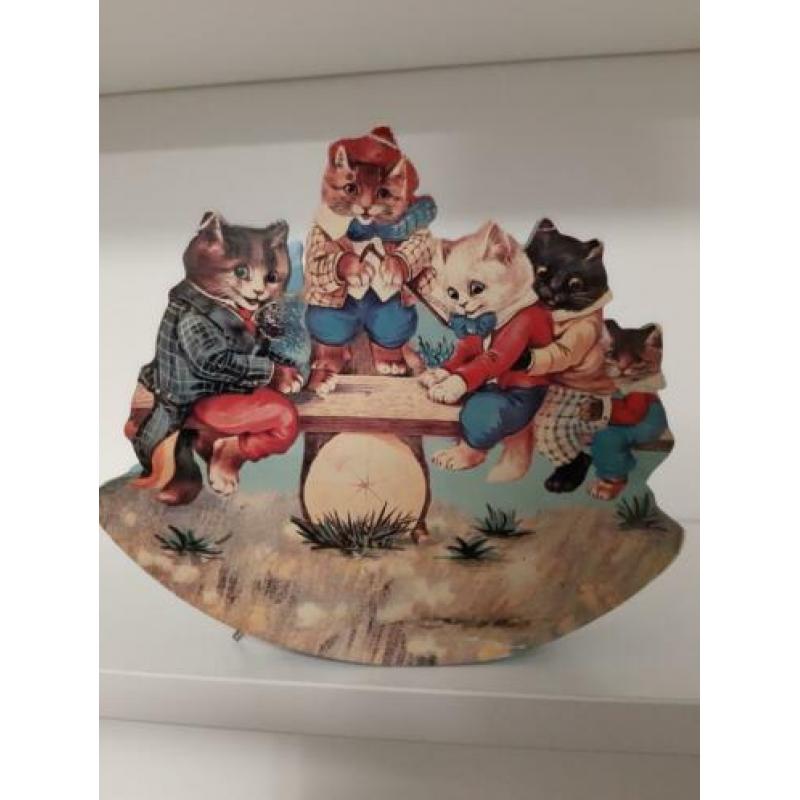Superleuke houten speeldoos Enesco poesjes-katjes