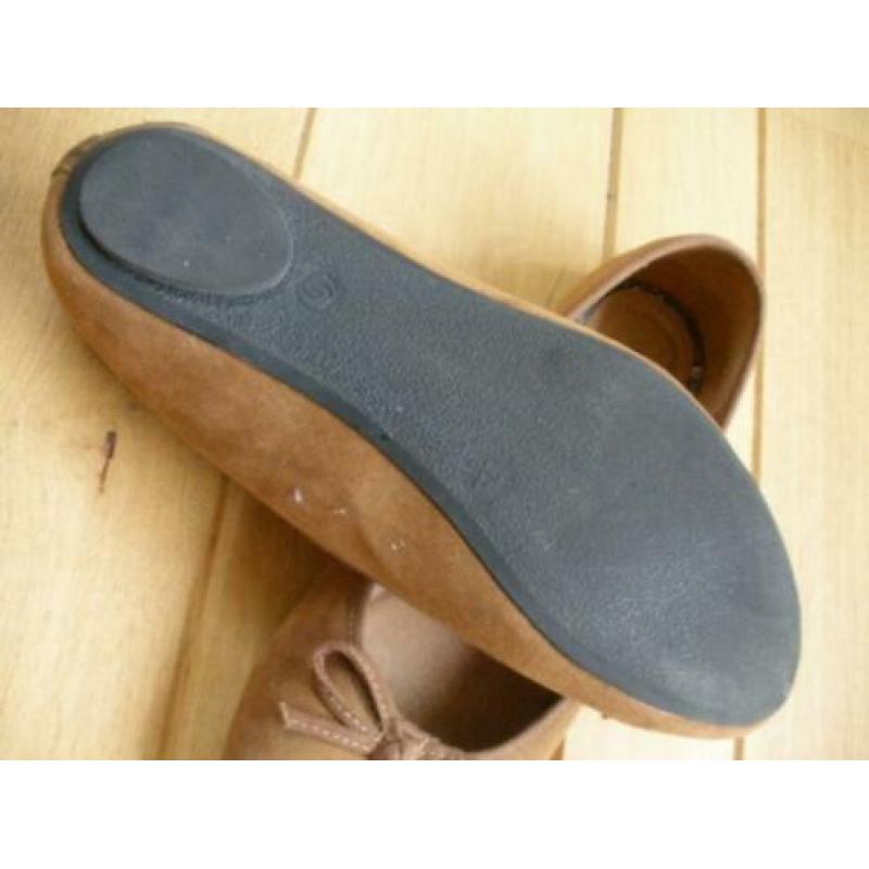 YESSICA ballerina's camel bruin suède maat 41 - nieuw -