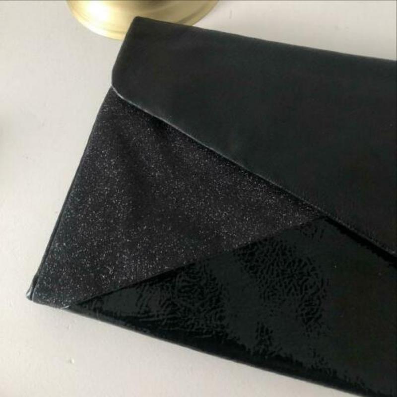Clutch enveloptas handtasje Zara zwart