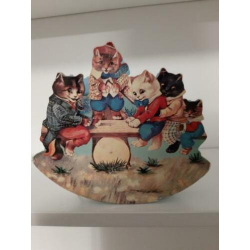 Superleuke houten speeldoos Enesco poesjes-katjes