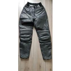 Leren motorbroek