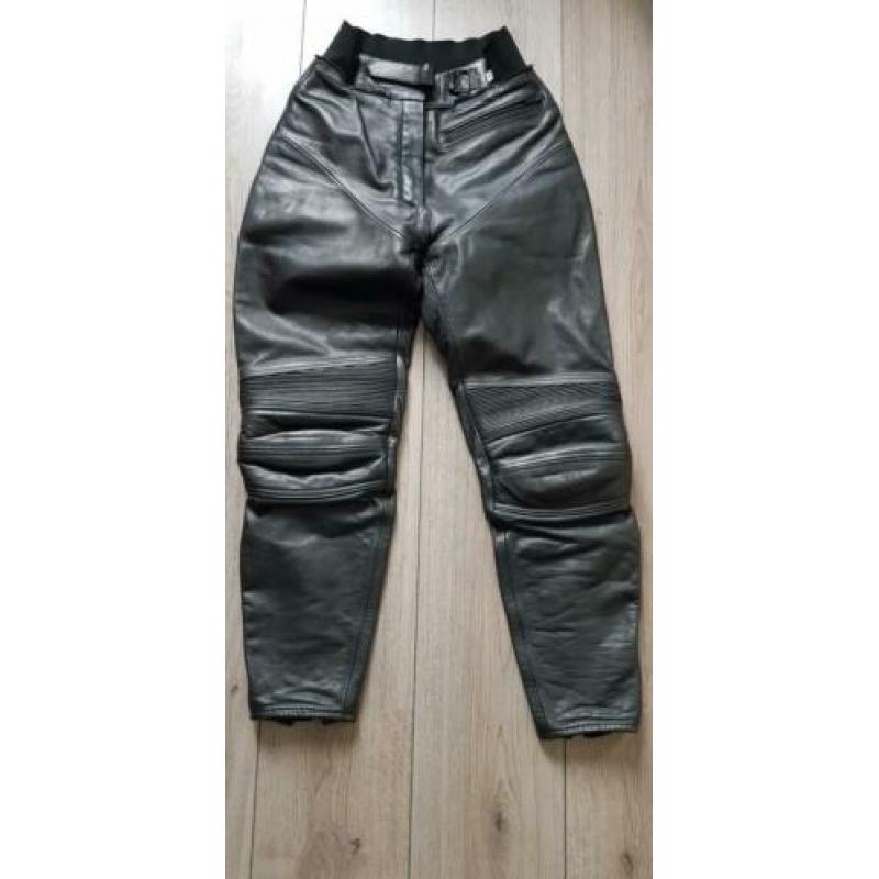 Leren motorbroek