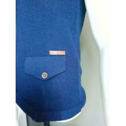 Cast Iron gilet / vest. Donker Blauw. Maat S. ZGAN