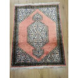 Vintage handgeknoopt perzisch tapijt zijde 80x62