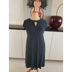 Nieuw! prachtig blauw vintage jurkje van Lindy Bop maat 46!