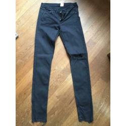 Grijze spijkerbroek maat 29 lengte 32 super skinny van H&M