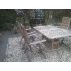 Tuinset teakhout