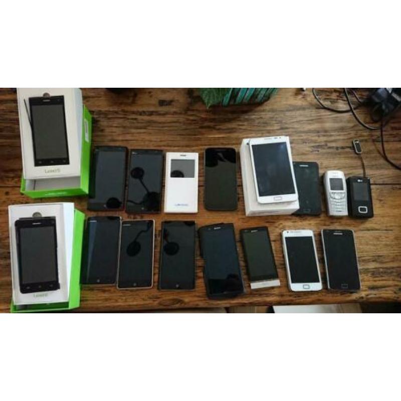 Partij smartphones (werking onbekend)