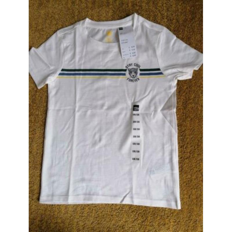 5 nieuwe t-shirts maat 110-116 jongens Hema