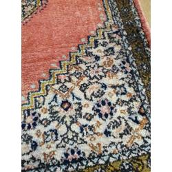 Vintage handgeknoopt perzisch tapijt zijde 80x62