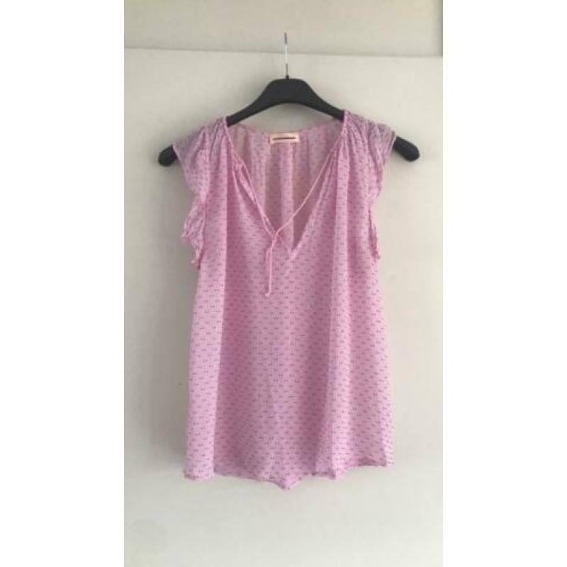 Custommade mooi rose bloesje maat 34 nieuwstaat
