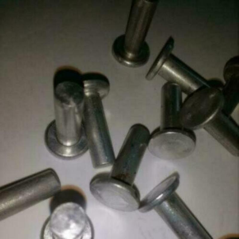100 ST ALUMINIUM, DIN 661, HALF HOLLE KLINKNAGELS, 4x 8 MM