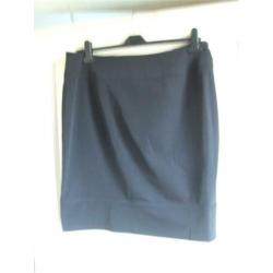 Airfield zgan zwarte rok met stoere rits maat 44