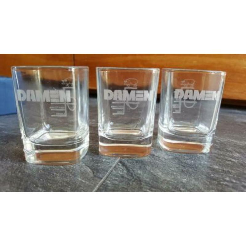 3 Damen Shipyard glaasjes glazen glas in doosje puntgaaf