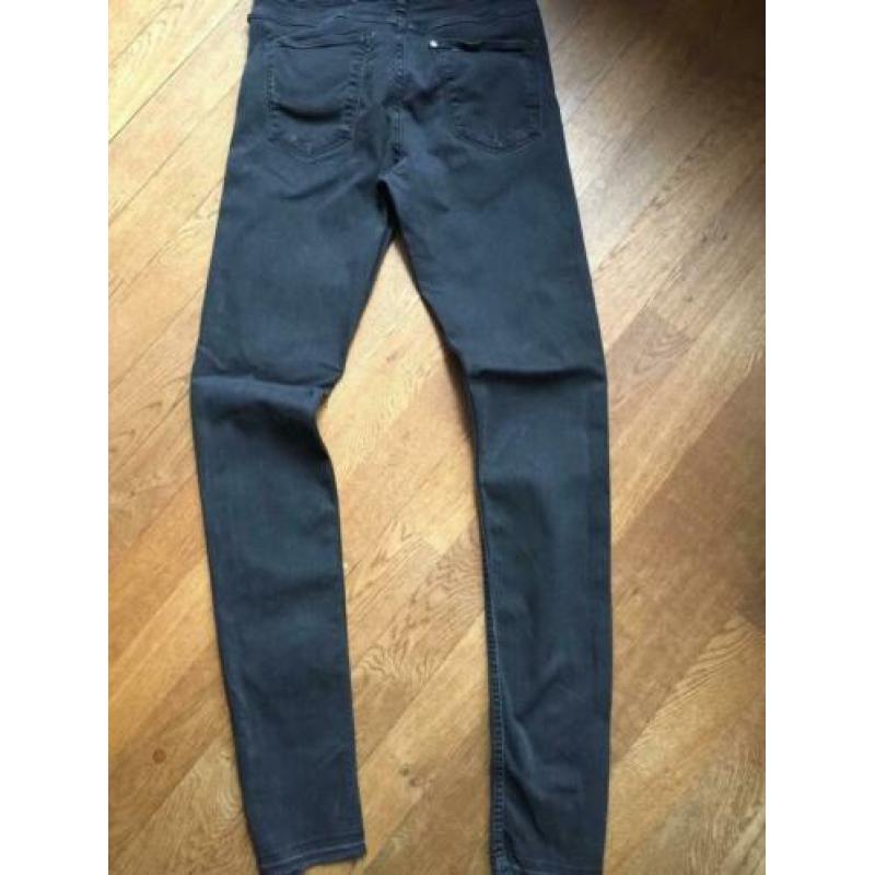 Grijze spijkerbroek maat 29 lengte 32 super skinny van H&M
