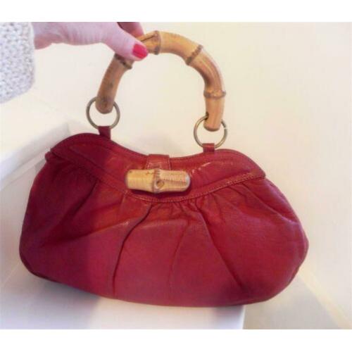 1782 VINTAGE rode kniptas tas handtas rood