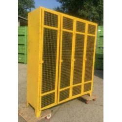lockerkast / kast metalen / industrieel / oude kast /gepimpt